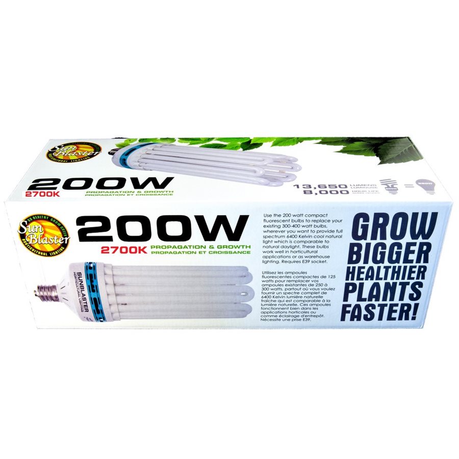 SunBlaster Fluocompact Bulb 200W 2700K 120V