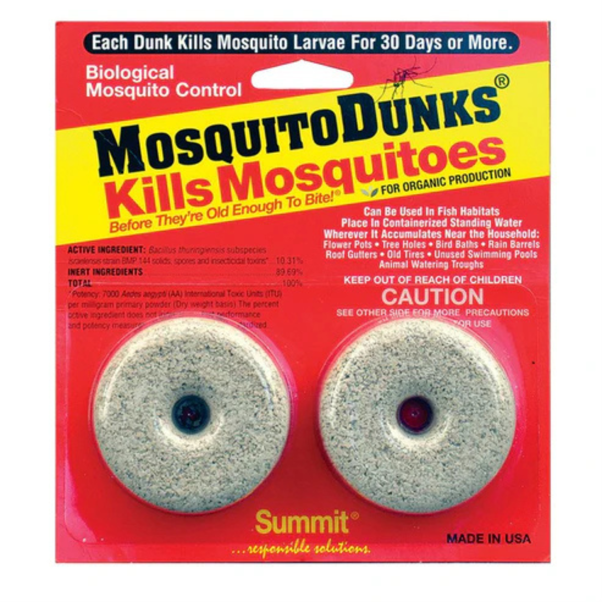 Summit Mosquito Dunks (Organic BTI Control)