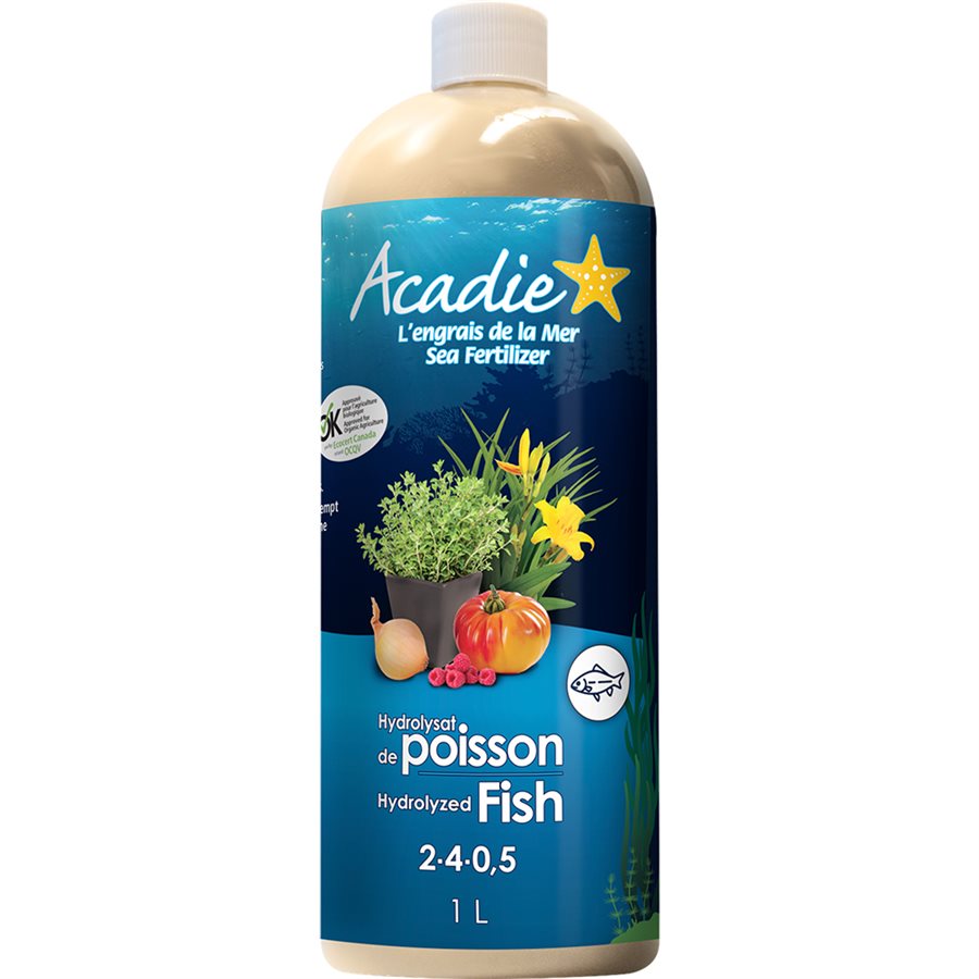 Acadie Hydrolyzed Fish – Organic Fish Fertilizer for Lush, Vigorous Growth