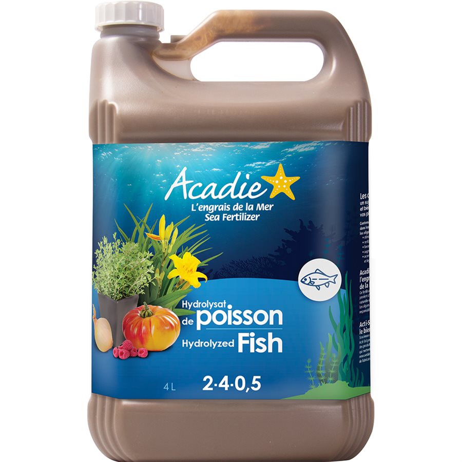 Acadie Hydrolyzed Fish – Organic Fish Fertilizer for Lush, Vigorous Growth