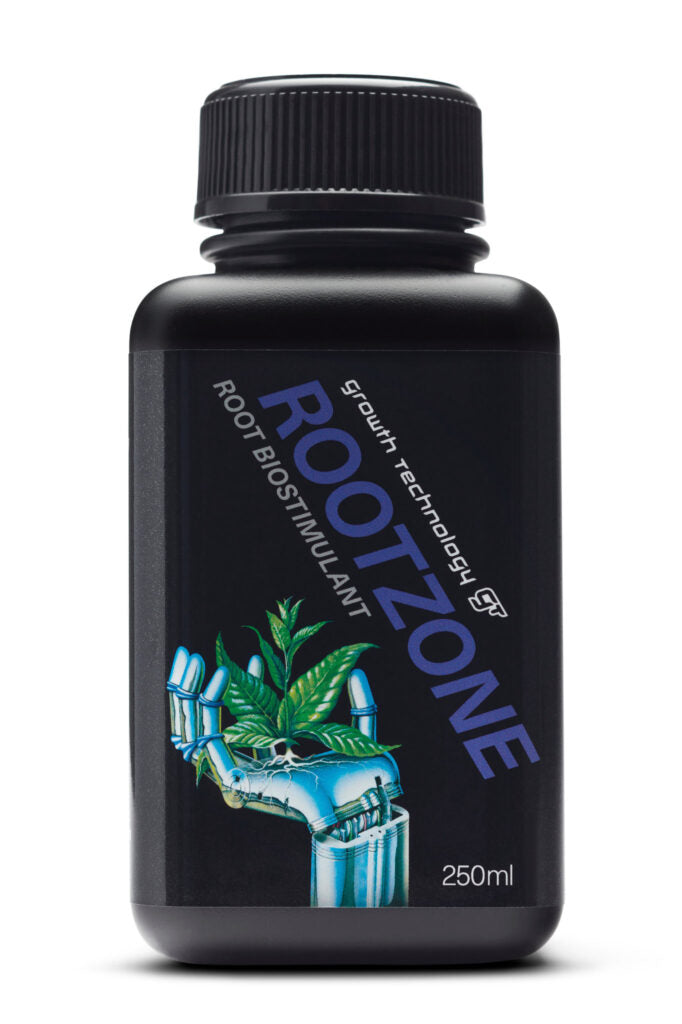 Growth Technology RootZone 250 mL bottle front label on white background